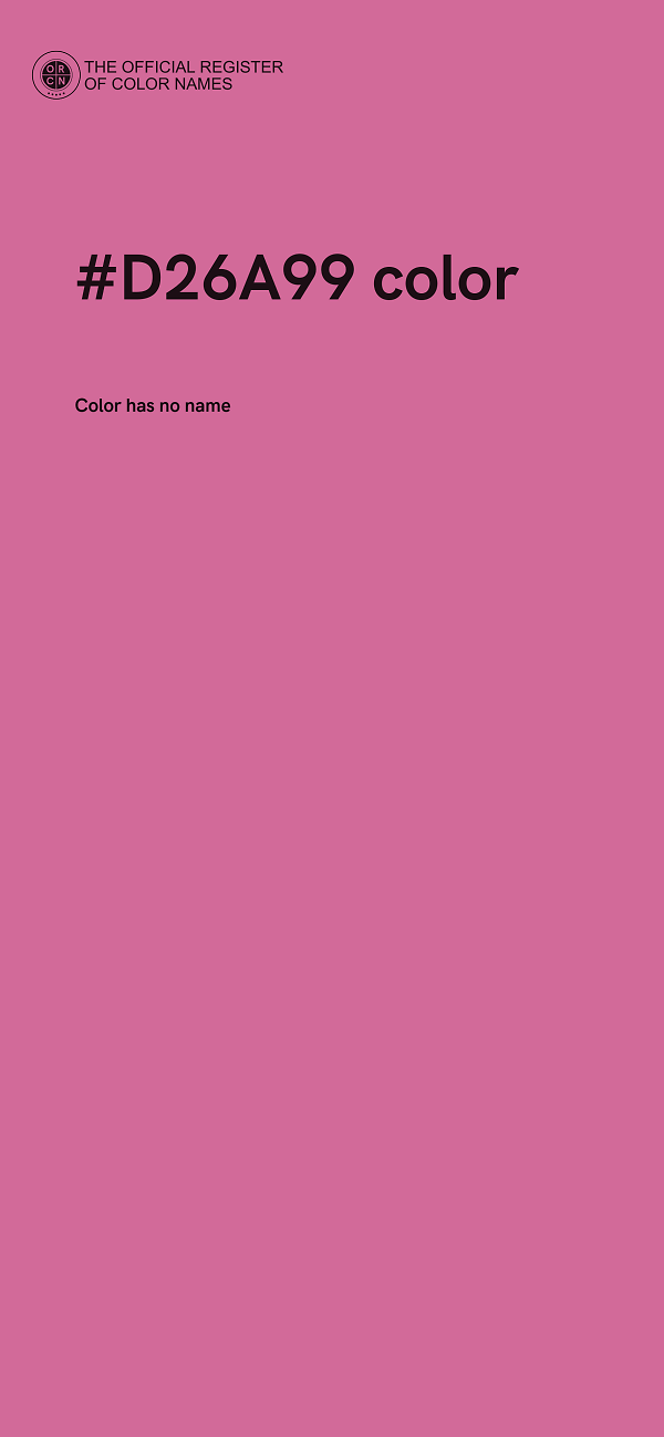 #D26A99 color image