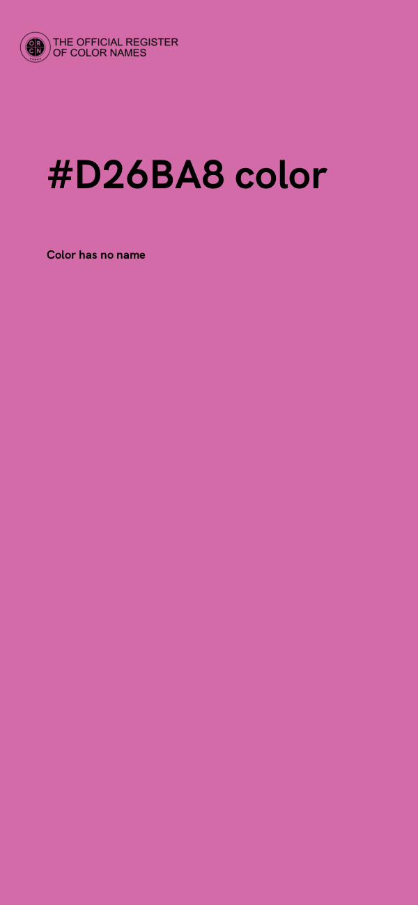 #D26BA8 color image