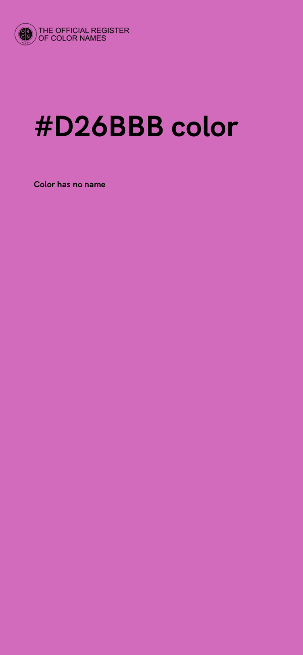 #D26BBB color image