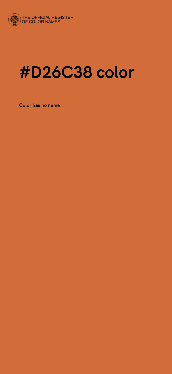 #D26C38 color image