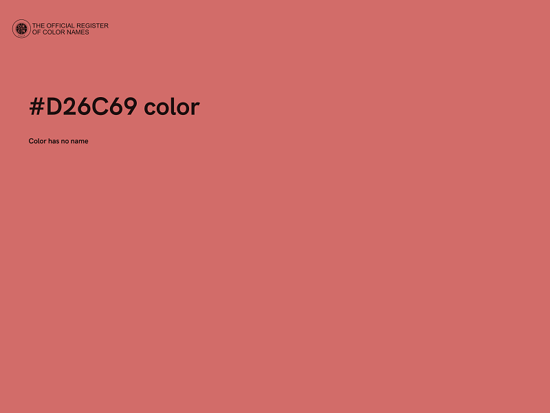 #D26C69 color image