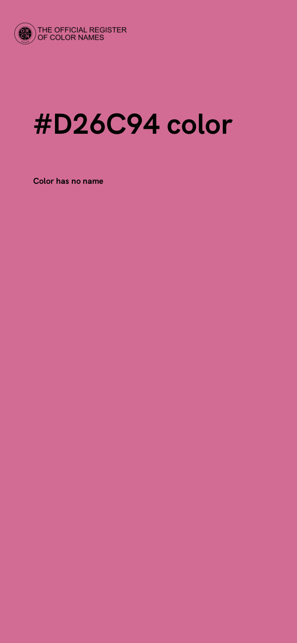 #D26C94 color image