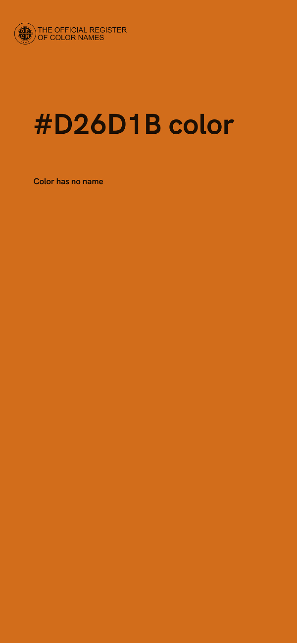 #D26D1B color image