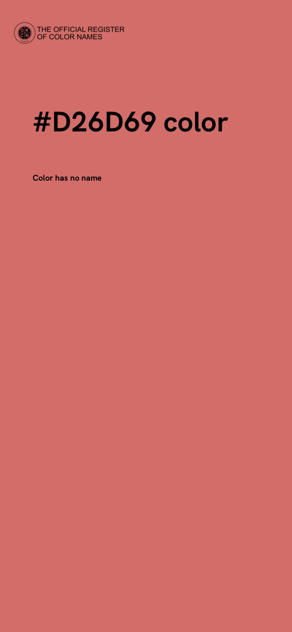 #D26D69 color image
