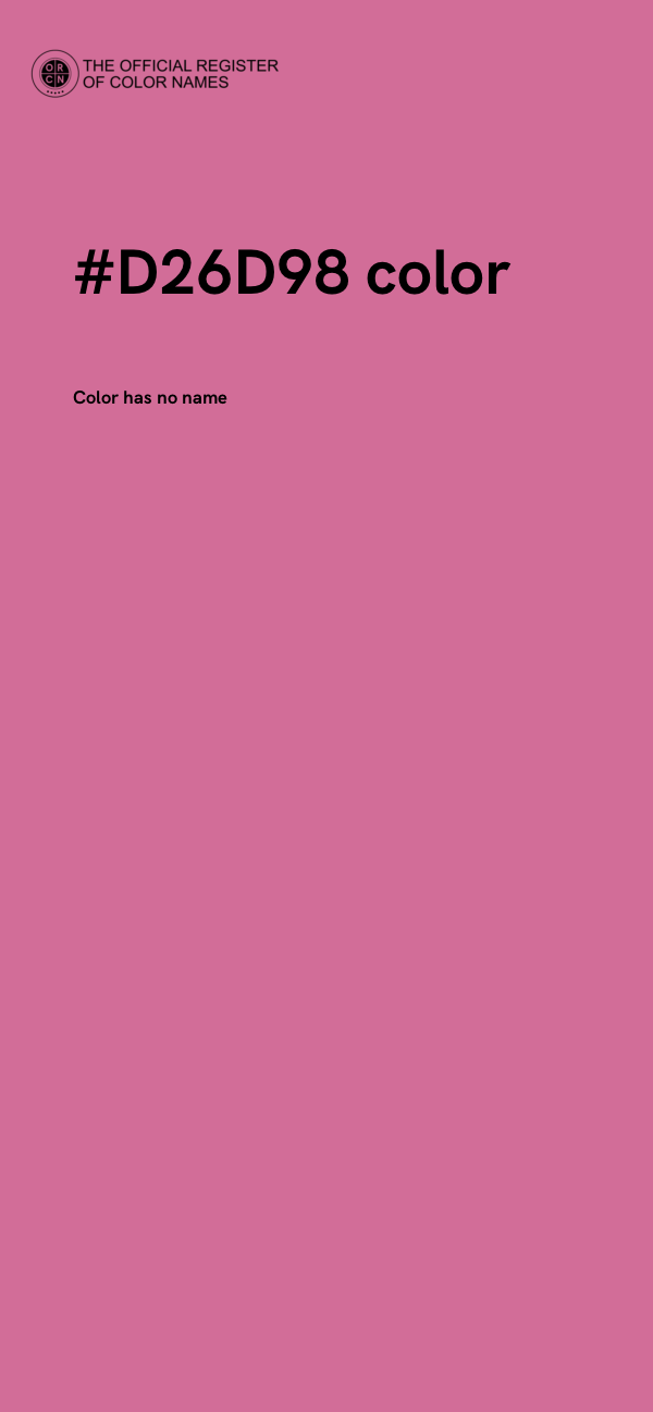 #D26D98 color image