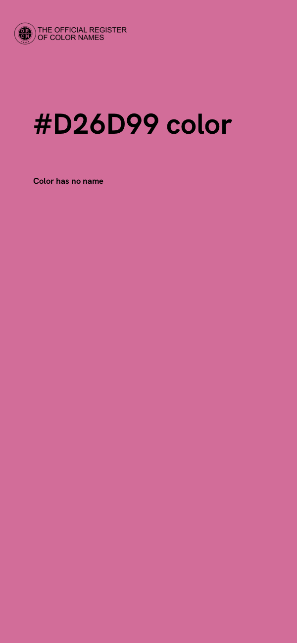 #D26D99 color image