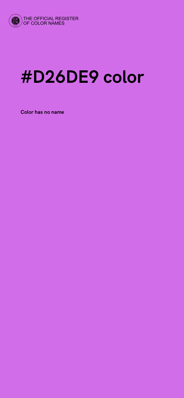 #D26DE9 color image