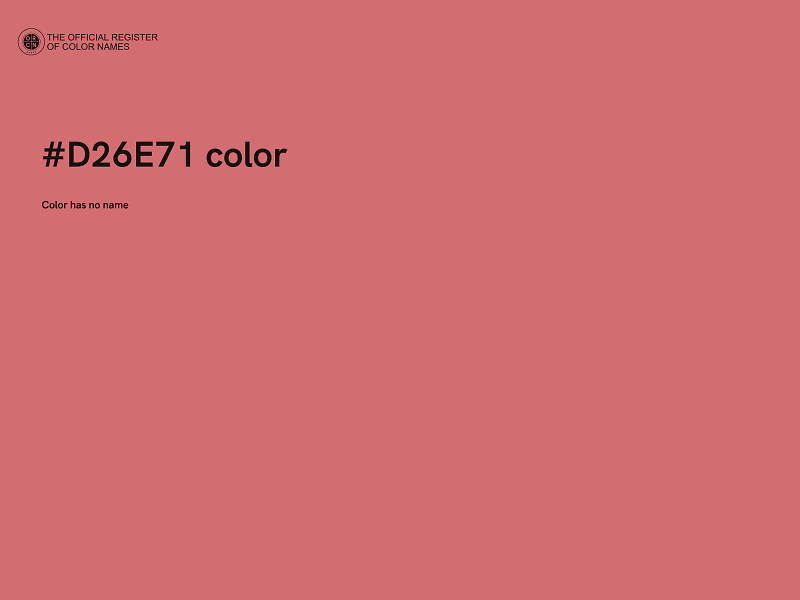 #D26E71 color image