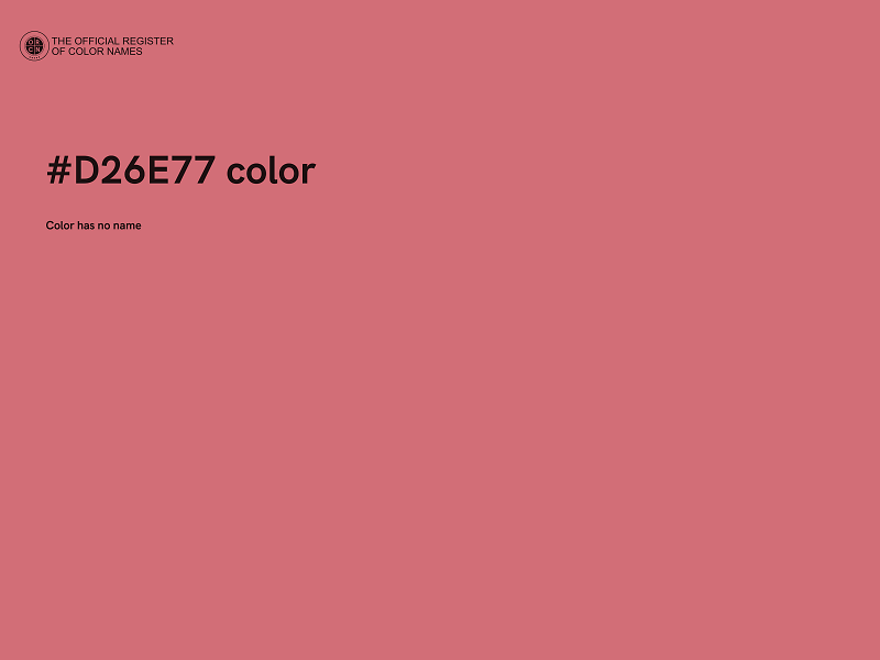 #D26E77 color image