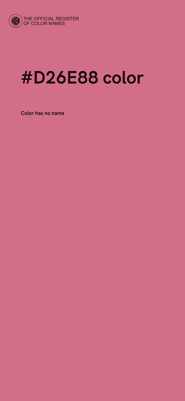 #D26E88 color image