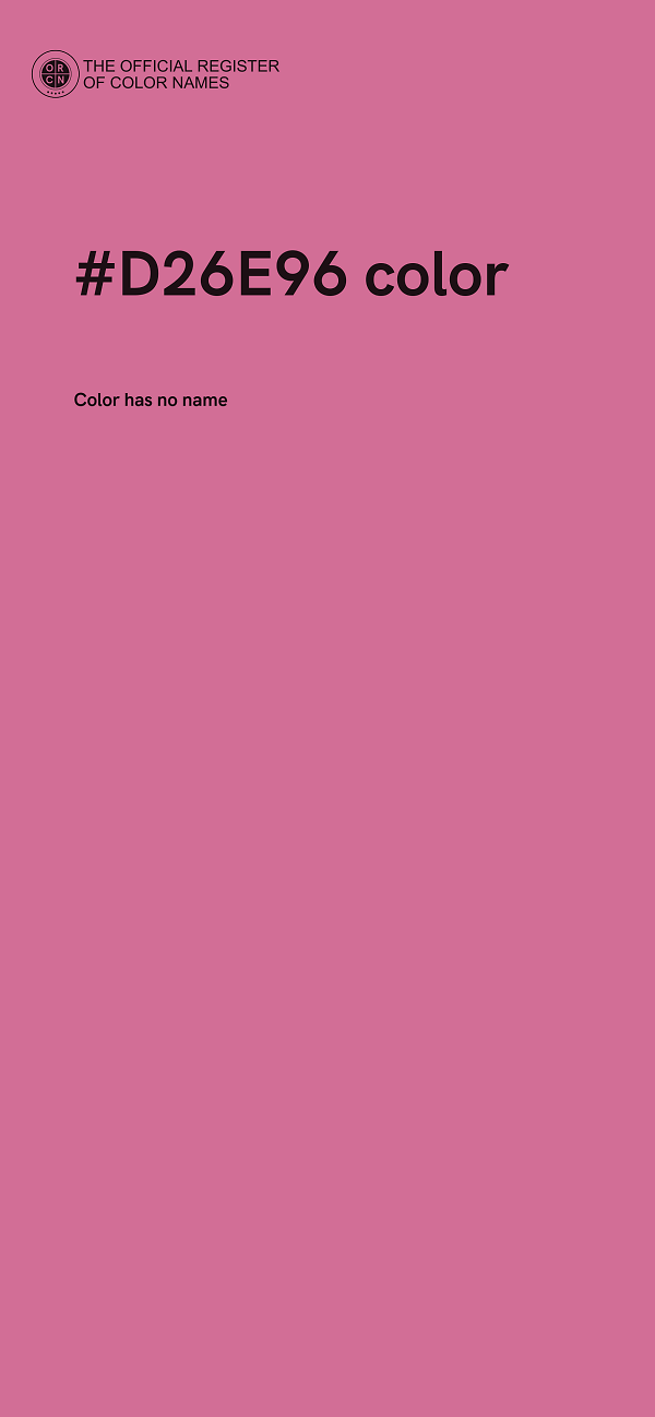 #D26E96 color image