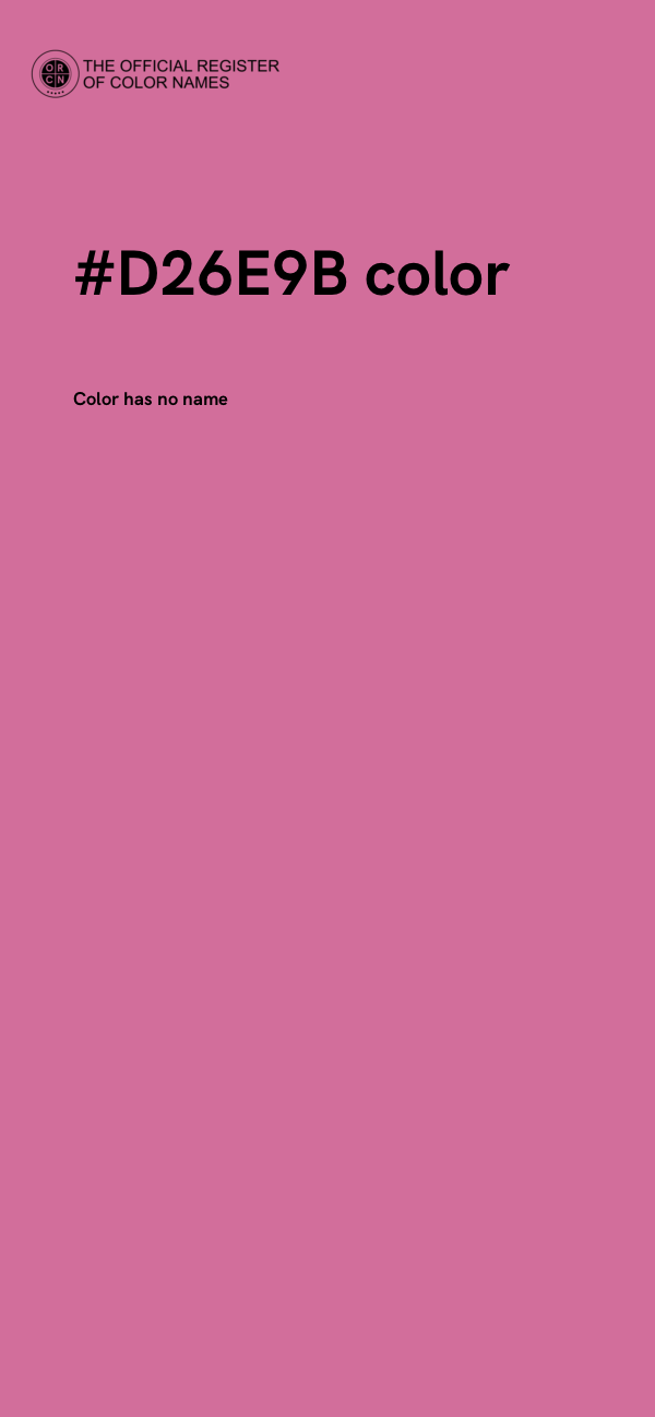 #D26E9B color image