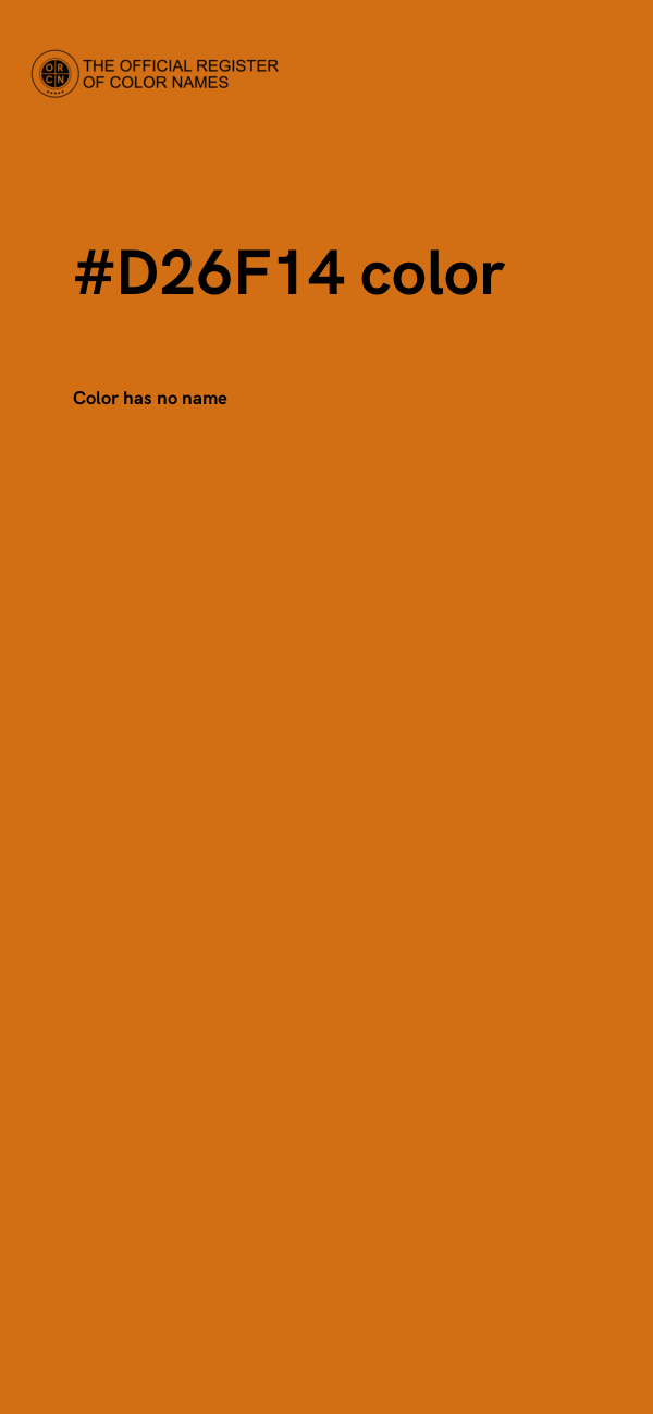 #D26F14 color image