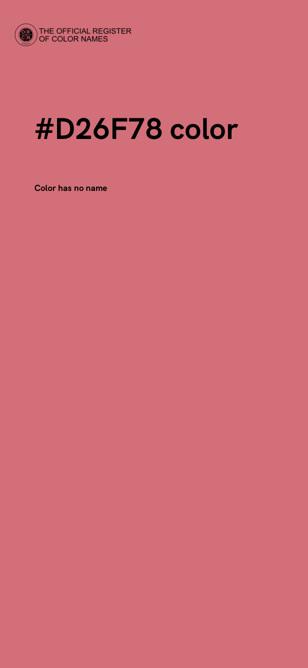 #D26F78 color image
