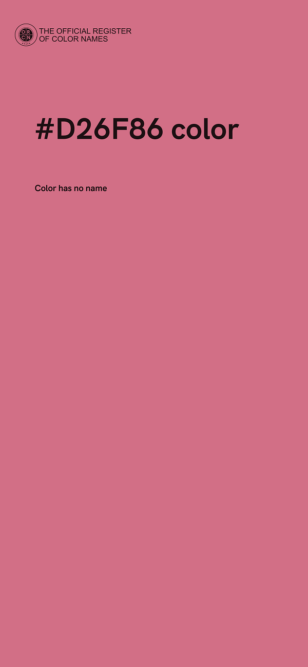 #D26F86 color image