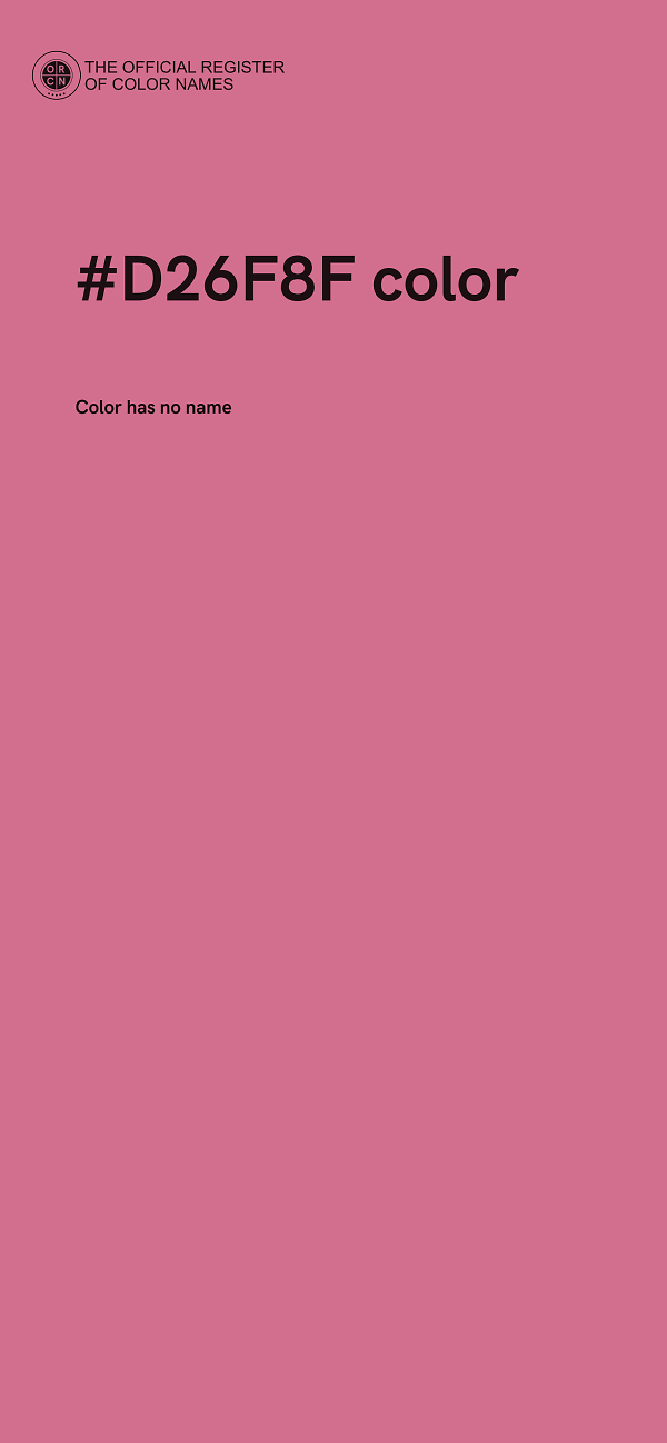 #D26F8F color image