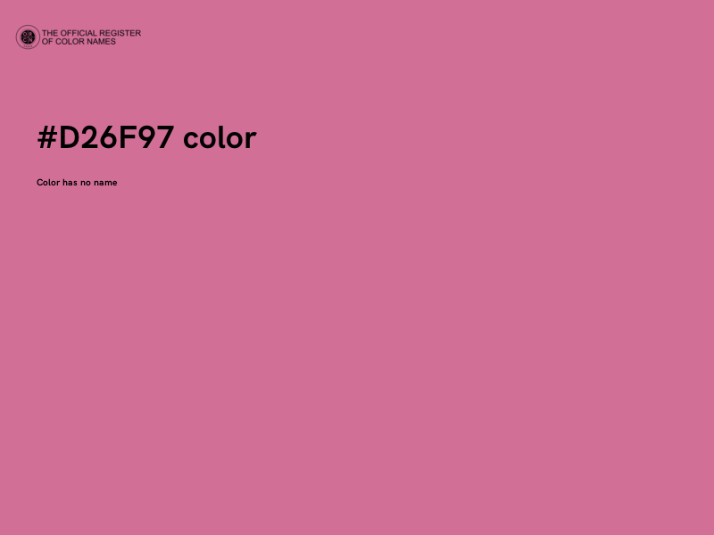 #D26F97 color image