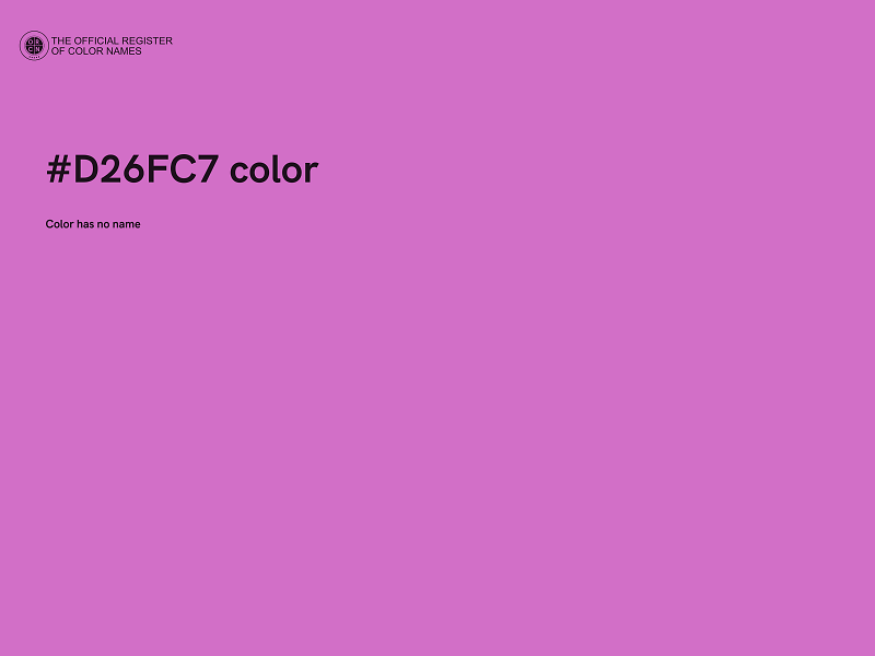 #D26FC7 color image