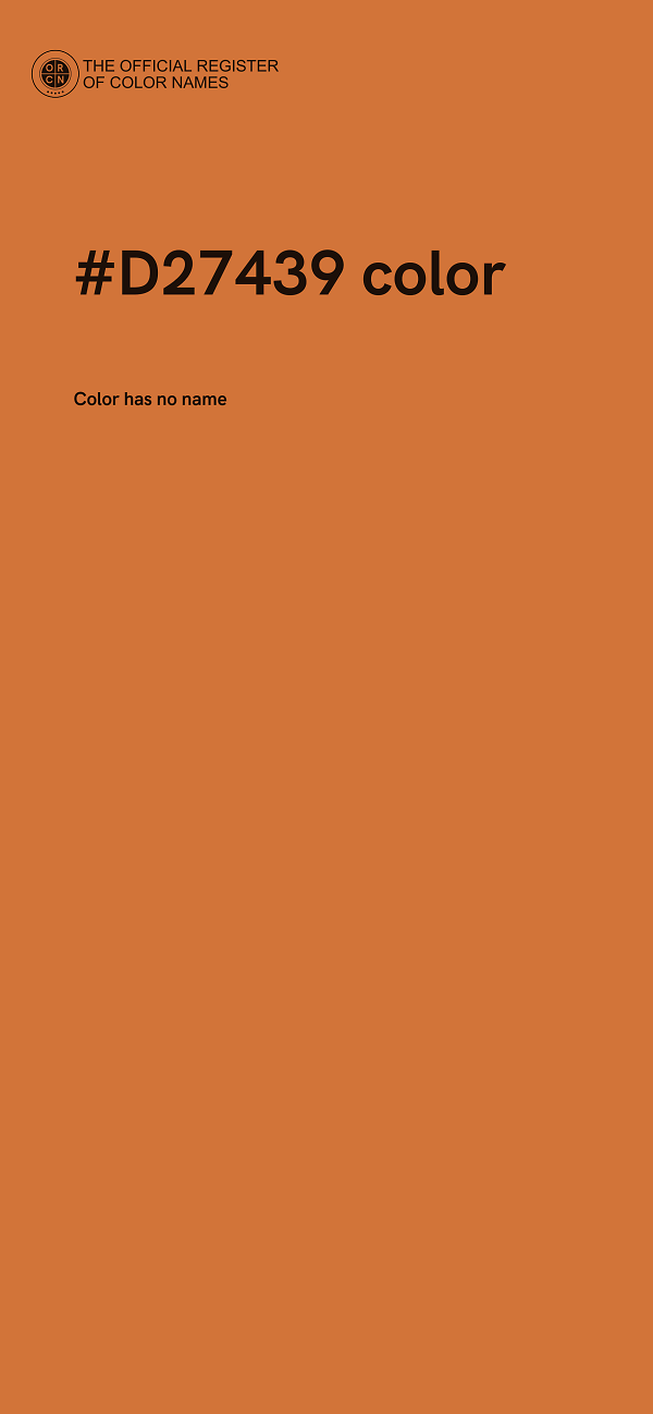 #D27439 color image
