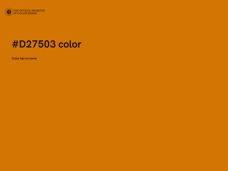 #D27503 color image