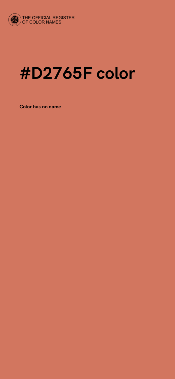 #D2765F color image