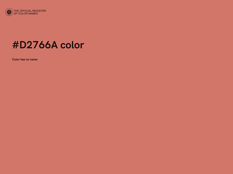 #D2766A color image
