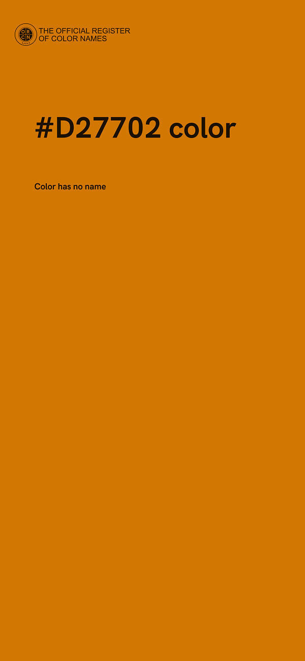 #D27702 color image