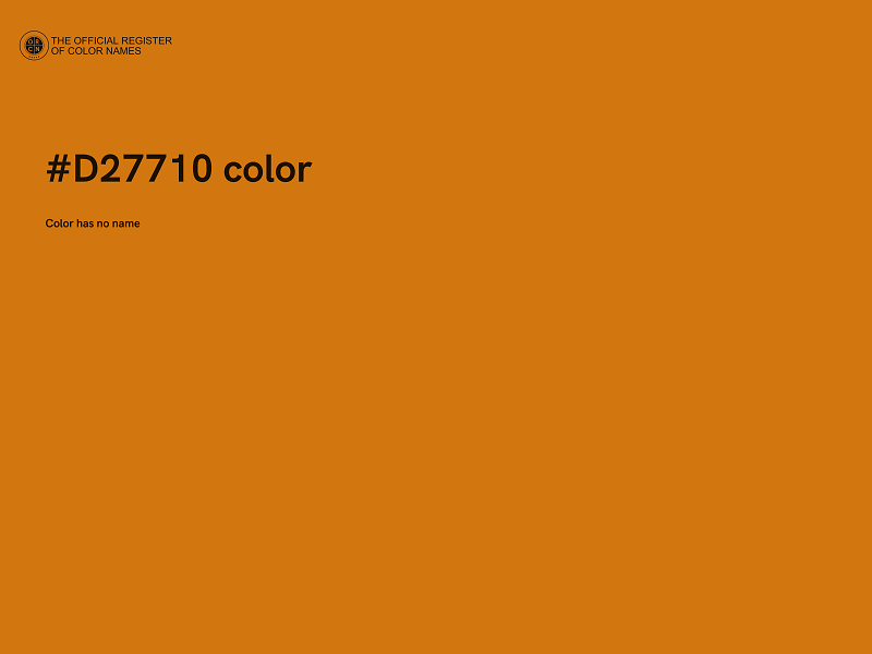 #D27710 color image