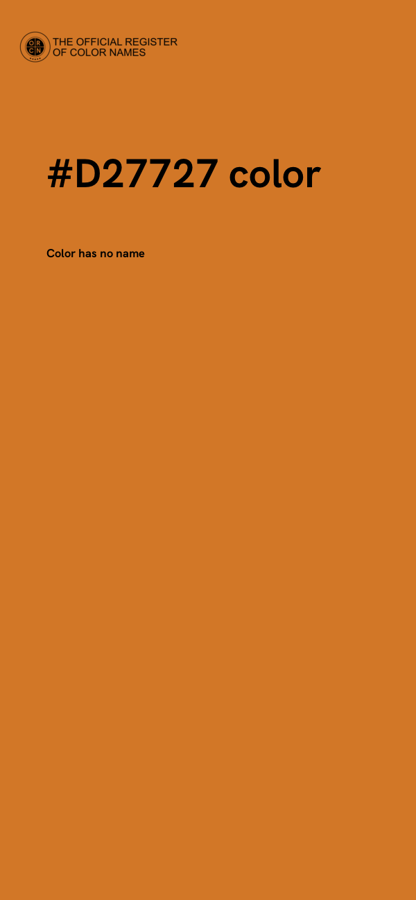 #D27727 color image
