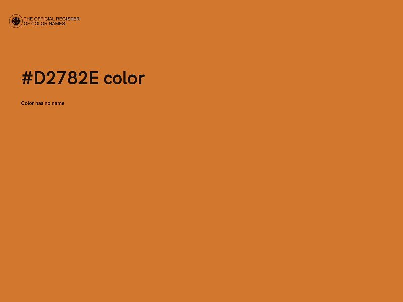 #D2782E color image