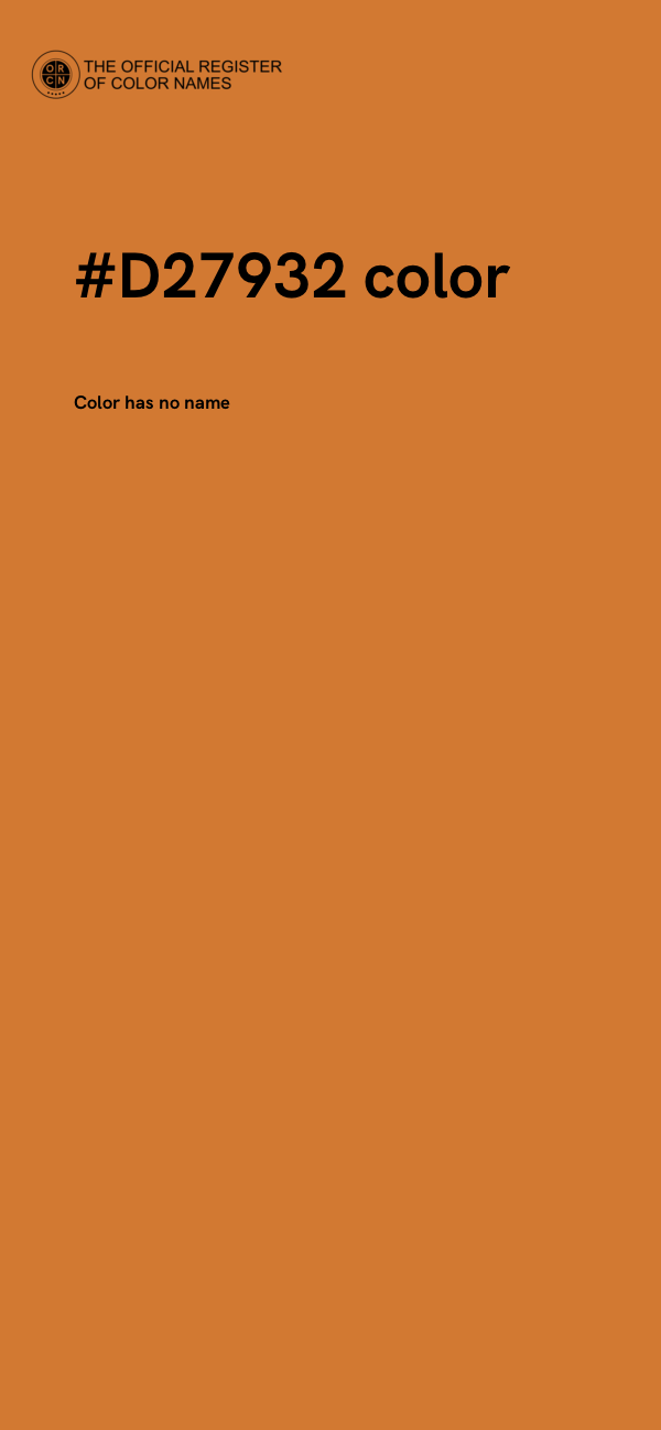 #D27932 color image