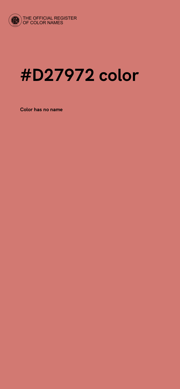 #D27972 color image
