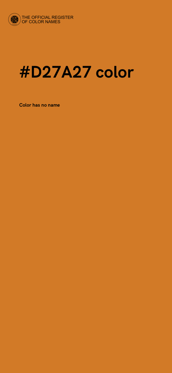 #D27A27 color image