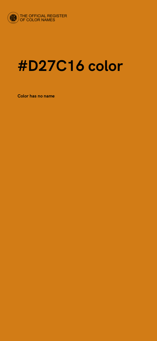 #D27C16 color image