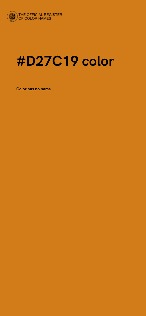 #D27C19 color image