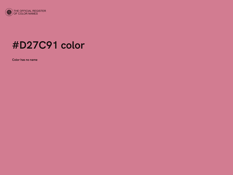 #D27C91 color image