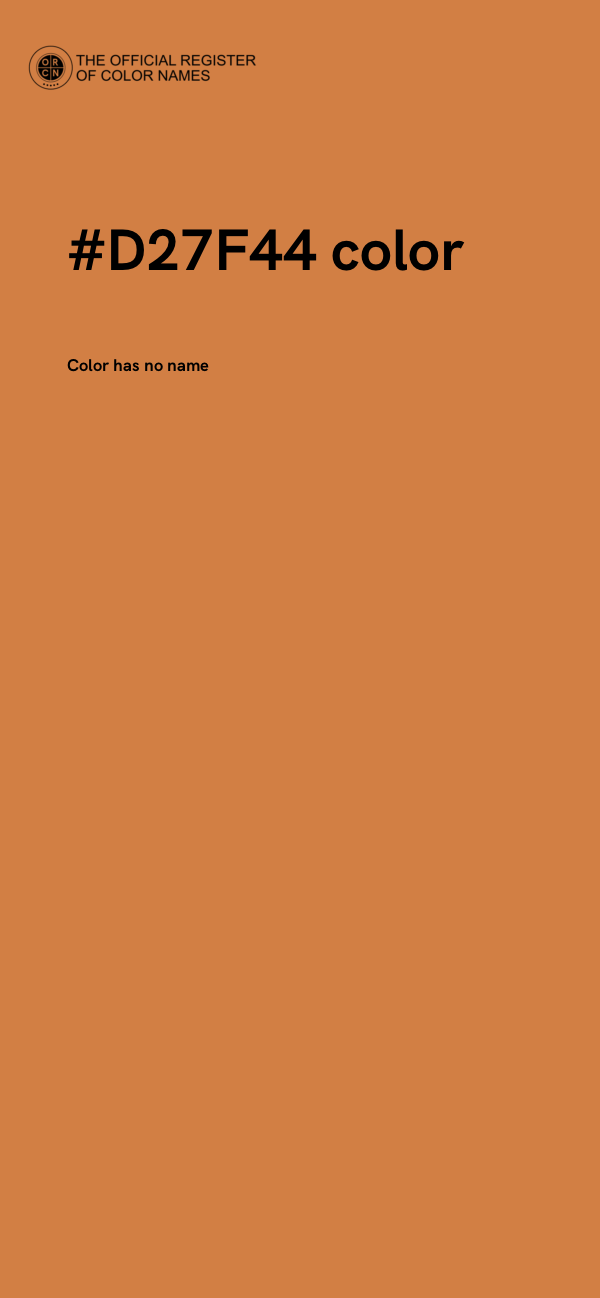 #D27F44 color image