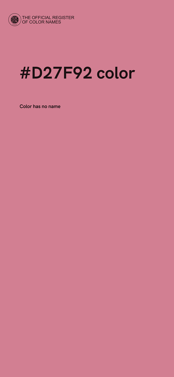 #D27F92 color image