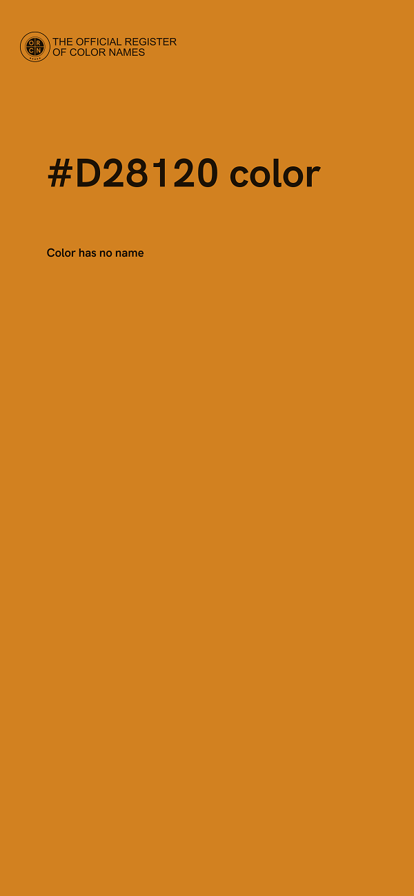 #D28120 color image