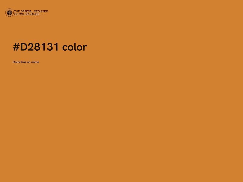 #D28131 color image