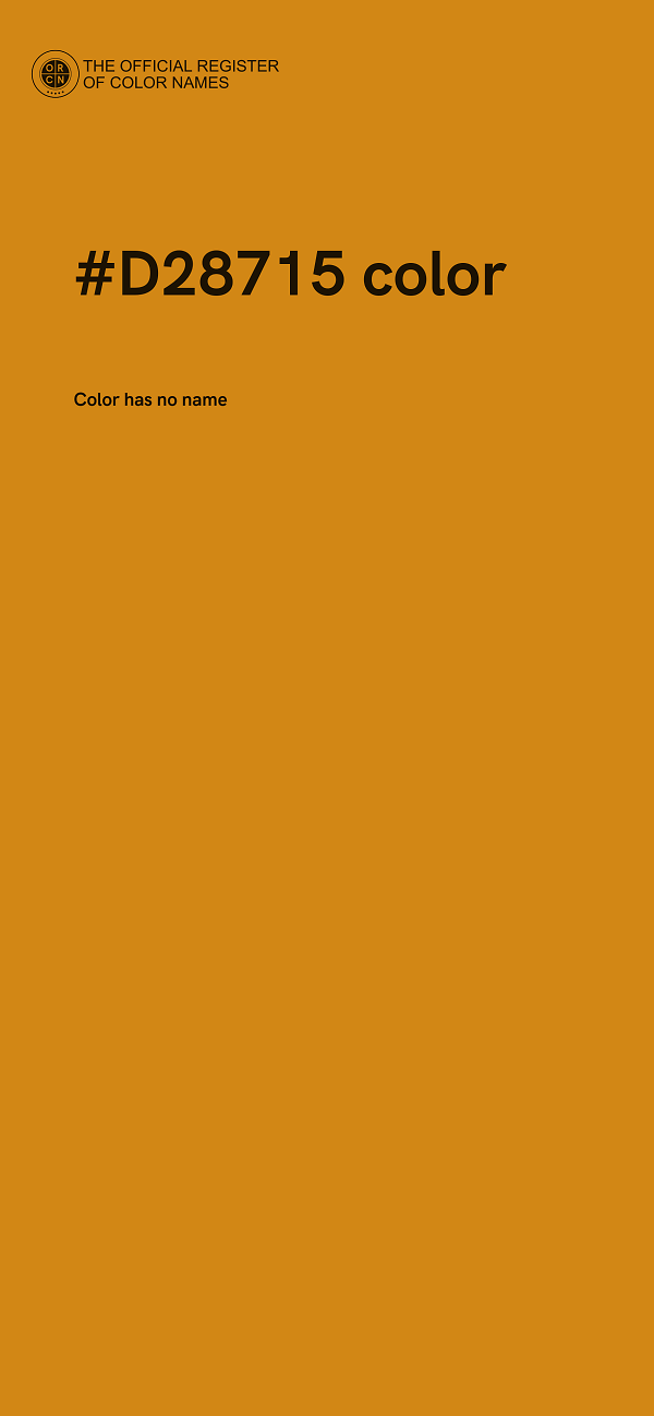 #D28715 color image