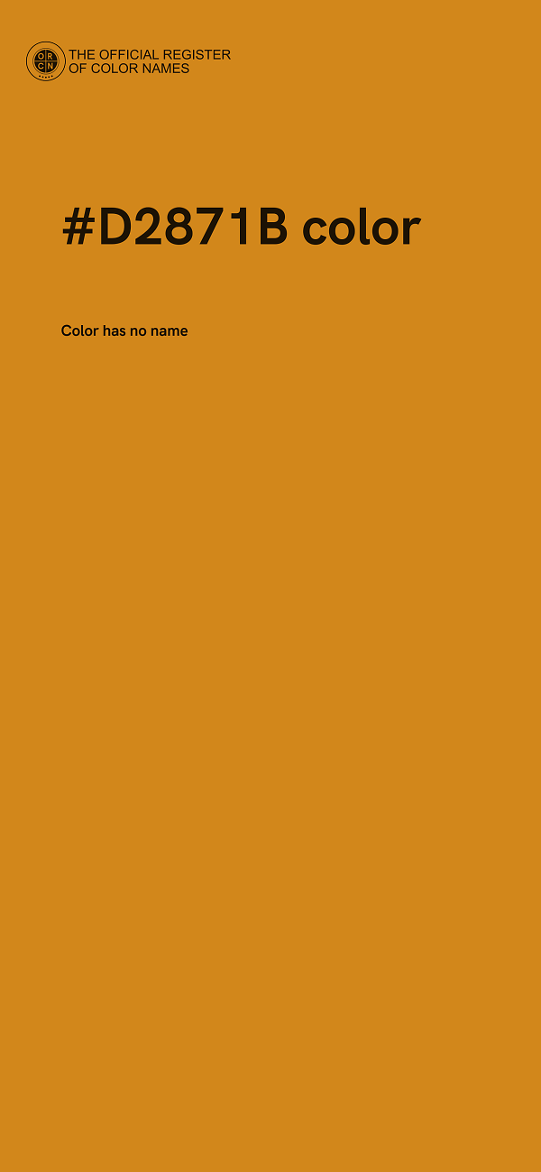 #D2871B color image