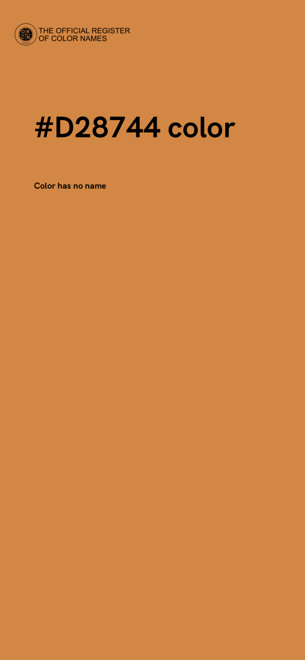 #D28744 color image