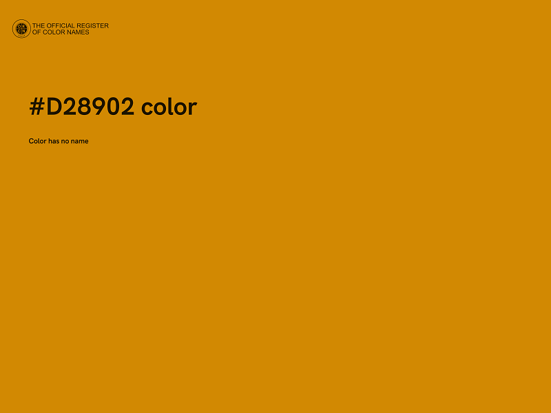 #D28902 color image