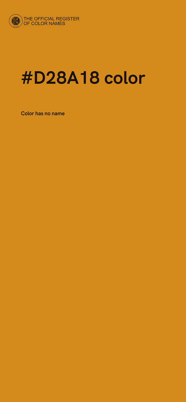 #D28A18 color image