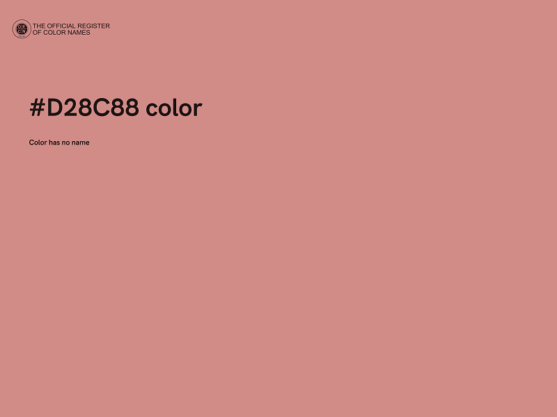 #D28C88 color image