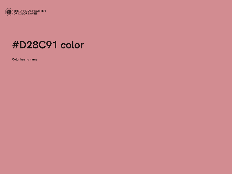 #D28C91 color image