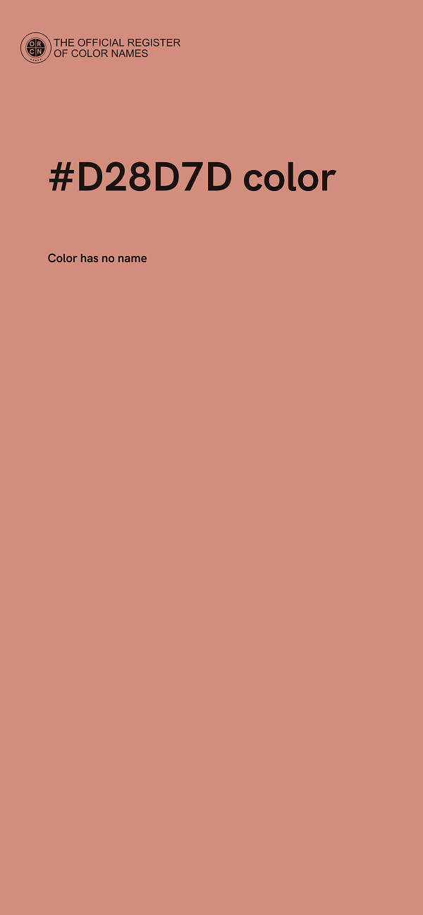 #D28D7D color image