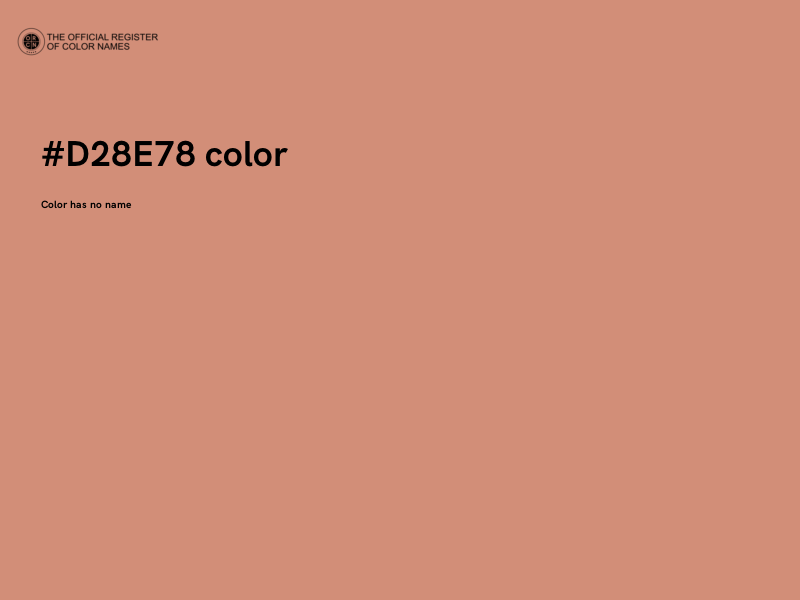 #D28E78 color image