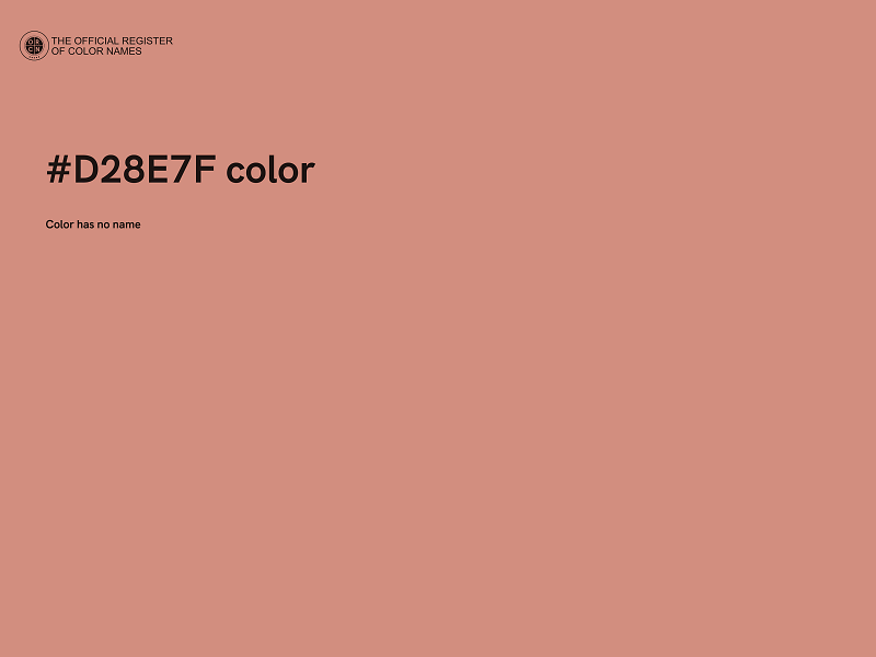 #D28E7F color image